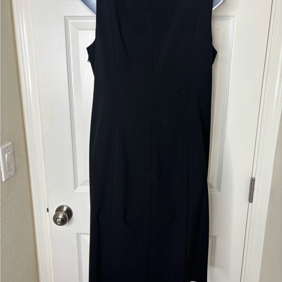 ANN TAYLOR Black Cocktail Dress with Georgette Ruffles Size 10 - Picture 3 of 9